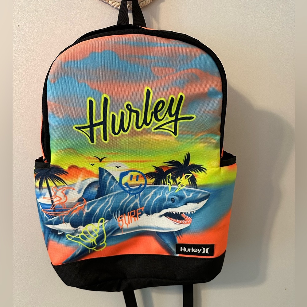 shark, hurley backpack